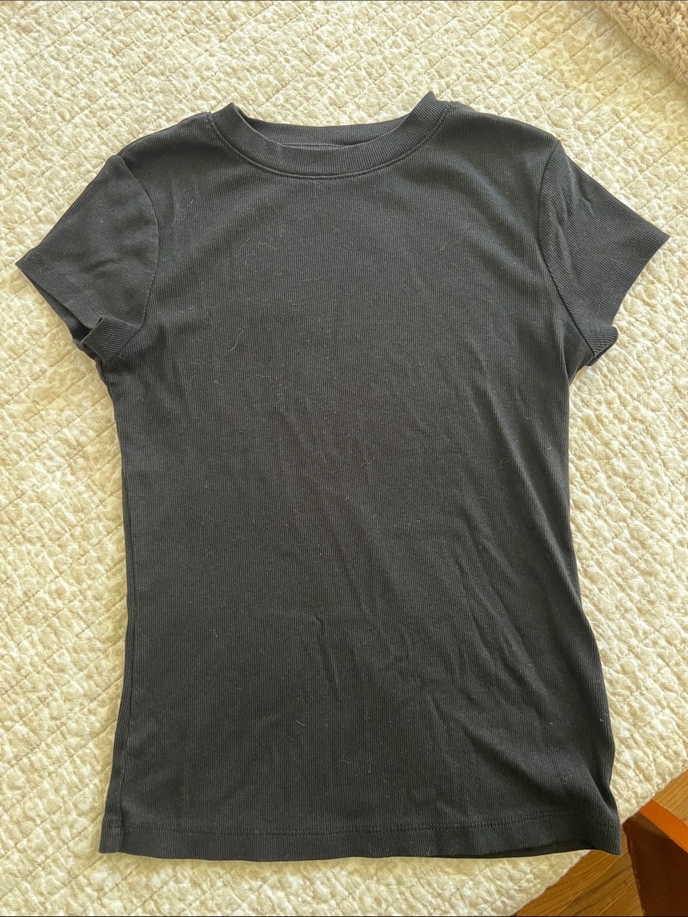 a new day Black Short Sleeve Crewneck Tee